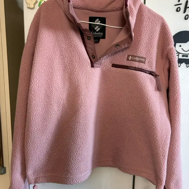 [BUNJANG] Columbia Pink Fleece Jacket XL / 컬럼비아 핑크색 뽀글이 플리스 XL