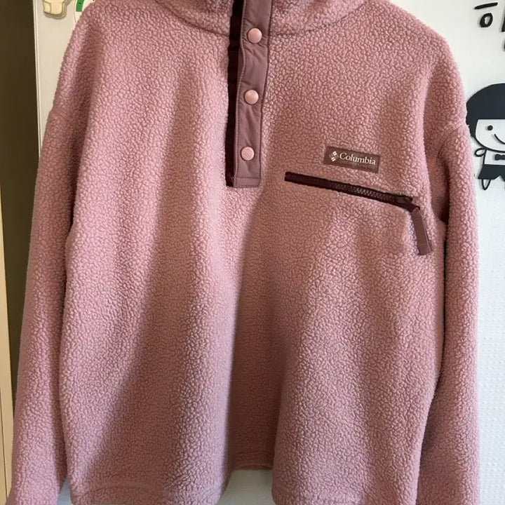 [BUNJANG] Columbia Pink Fleece Jacket XL / 컬럼비아 핑크색 뽀글이 플리스 XL