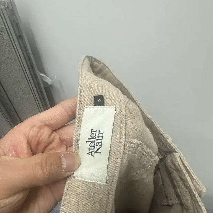 [BUNJANG] Atelien Nine Beige Cotton Pants / [만원 아라비아빈티지]아뜰리엔 나인 베이지 면 팬츠 M