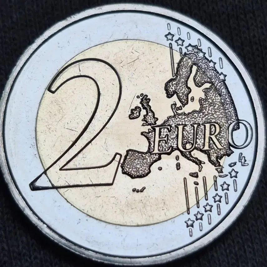 [BUNJANG] Slovenia Mickey Mouse 2 Euro Coin Ruby Proof / 슬로베니아 2유로 동전 미키마우스 1925-2025. 루비빛 프루프