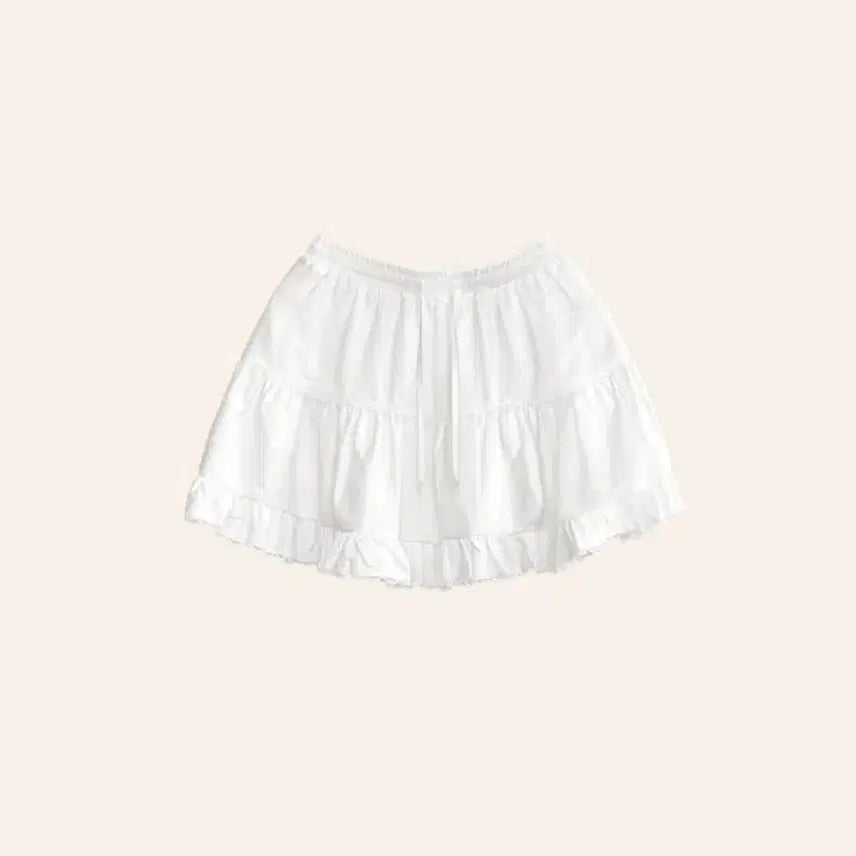[BUNJANG] FackTheDonald Han River Suede Skort (White) / 팩더널드_ 한강 스웨이드 치마바지 (white)