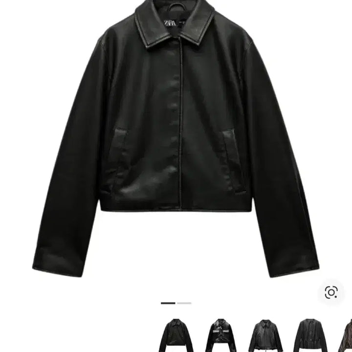 [BUNJANG] ZARA Leather Effect Black Jacket M / 자라 레더 이펙트 블랙 자켓 M