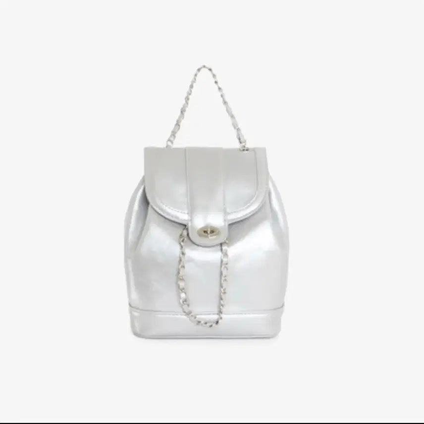 [BUNJANG] Mini Silver Chain Backpack / 미니 체인 백팩 은색