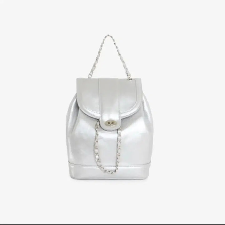 [BUNJANG] Mini Silver Chain Backpack / 미니 체인 백팩 은색