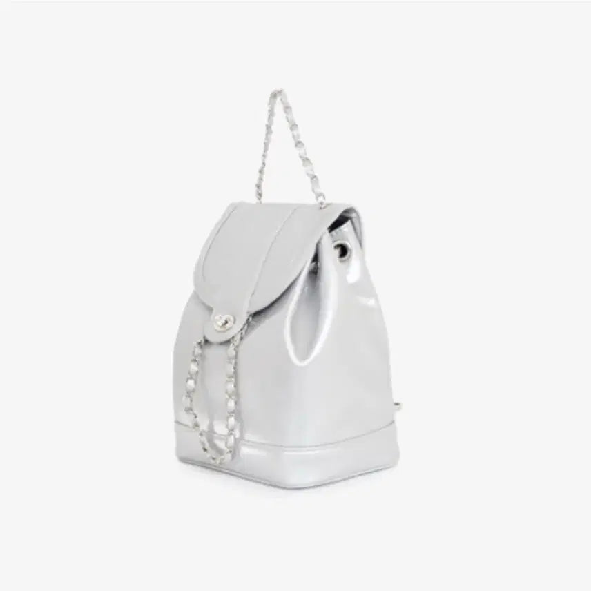 [BUNJANG] Mini Silver Chain Backpack / 미니 체인 백팩 은색