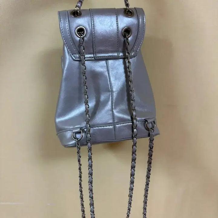 [BUNJANG] Mini Silver Chain Backpack / 미니 체인 백팩 은색