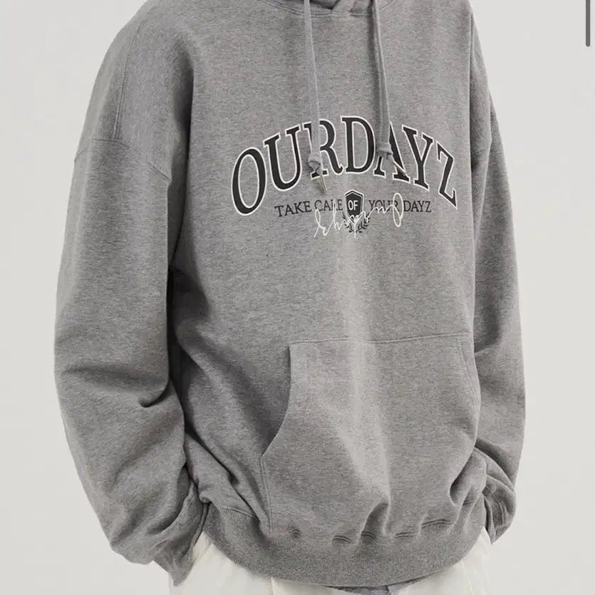 [SOLD OUT] (XL) 아워데이즈 ODZ 아치 로고 후드티 [MELANGE GREY]