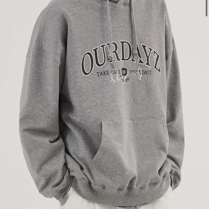 [SOLD OUT] (XL) 아워데이즈 ODZ 아치 로고 후드티 [MELANGE GREY]