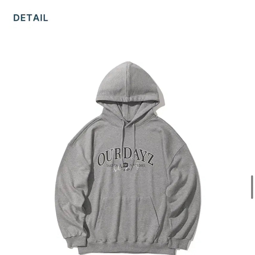 [SOLD OUT] (XL) 아워데이즈 ODZ 아치 로고 후드티 [MELANGE GREY]