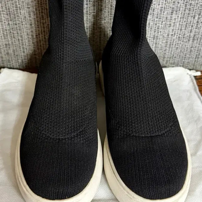 [BUNJANG] TANDY Black Knit Sock Ankle Boots / 탠디 TANDY 블랙 니트 삭스 부츠 스니커즈 부티 앵클 부츠 235