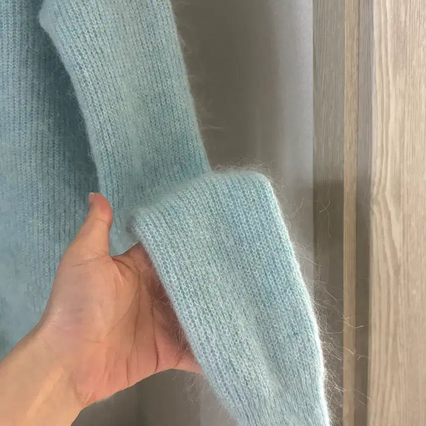 [BUNJANG] Room K Mohair Knit Sky Blue / 룸케이 모헤어 니트 하늘색