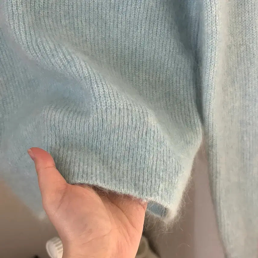 [BUNJANG] Room K Mohair Knit Sky Blue / 룸케이 모헤어 니트 하늘색