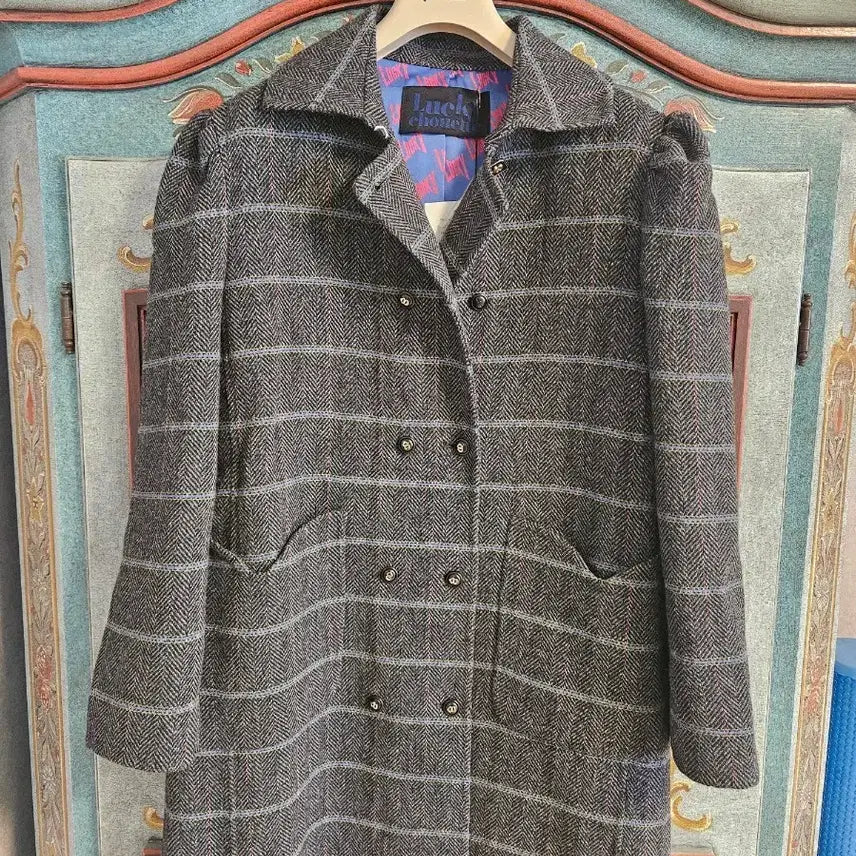 [SOLD OUT] 럭키슈에뜨 봄 체크코트 36