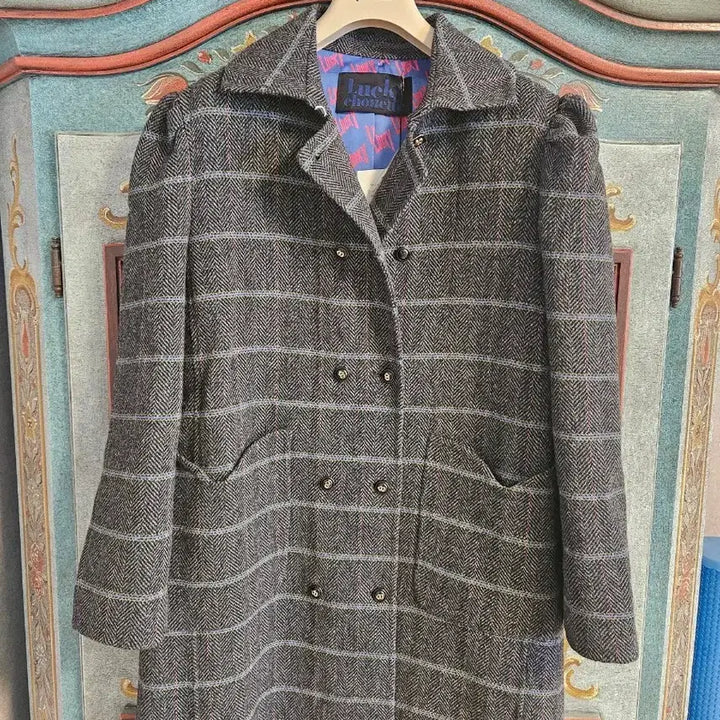 [SOLD OUT] 럭키슈에뜨 봄 체크코트 36