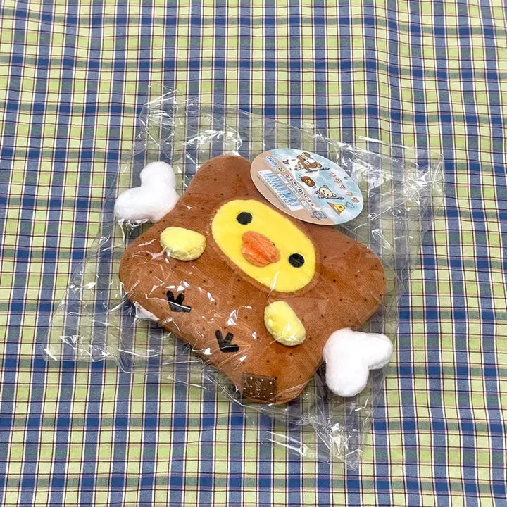 [BUNJANG] San-X Rilakkuma Primitive BBQ Kiiroitori Keychain Doll / 산엑스 리락쿠마 원시시대 바베큐 키이로이토리 키링 인형