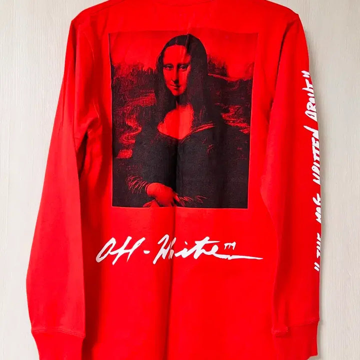 [BUNJANG] Off-White Mona Lisa Long Sleeve T-shirt / Off-White 빨간색 모나리자 긴팔 티셔츠