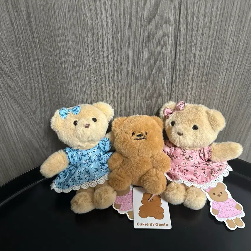 [BUNJANG] Dressbear &amp; Kekebaby Gomi Plush Keychains Bundle Set (3 pcs) / (3개 일괄) 곰 인형 키링 드레스베어 13cm 케키바이고미 8cm