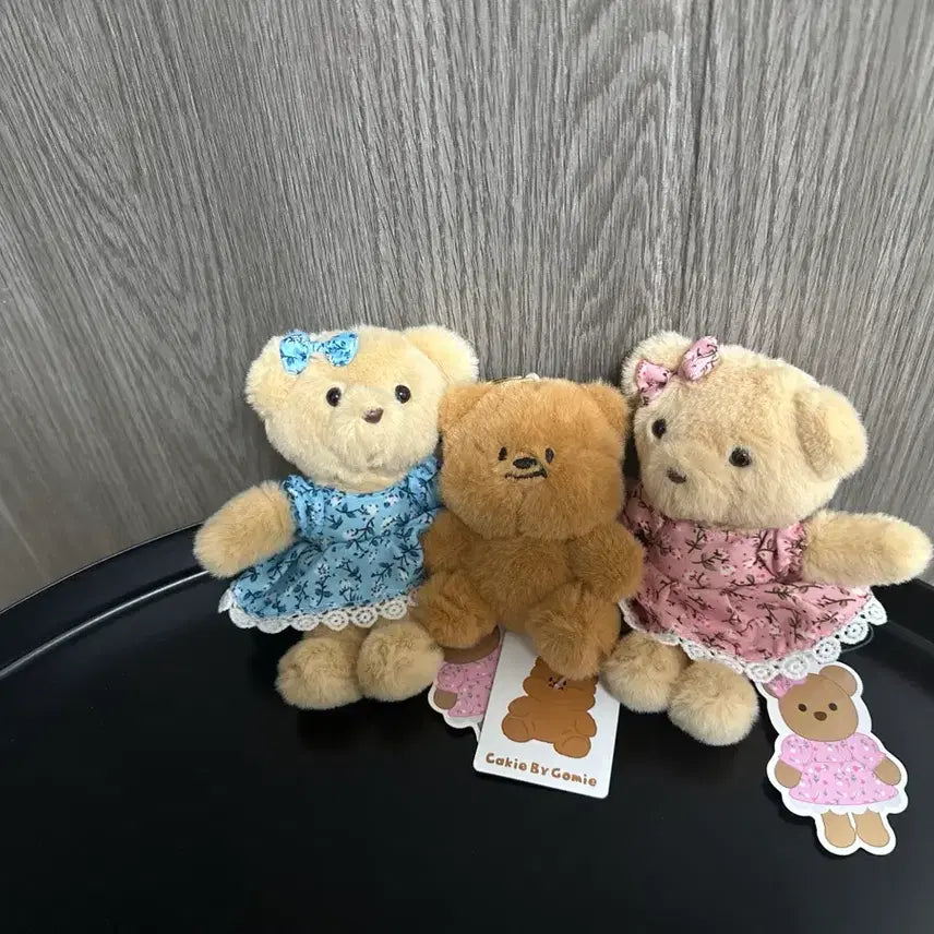 [BUNJANG] Dressbear &amp; Kekebaby Gomi Plush Keychains Bundle Set (3 pcs) / (3개 일괄) 곰 인형 키링 드레스베어 13cm 케키바이고미 8cm