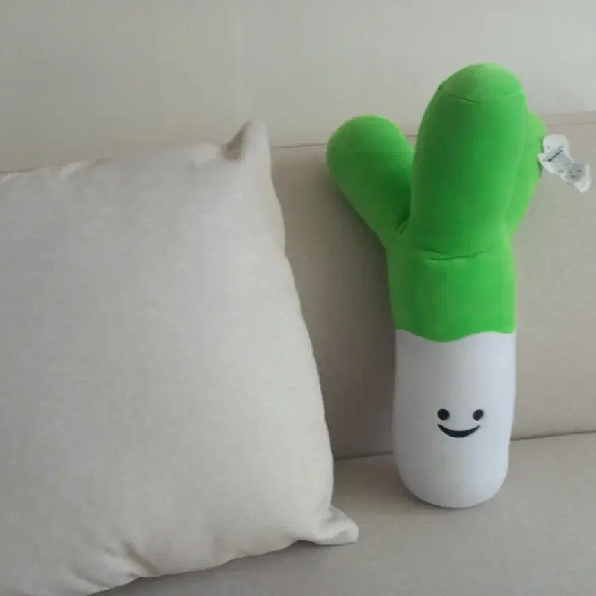 [BUNJANG] Green Onion Plush Toy / 대파 봉제 인형 (중고 1회) 세탁 완료