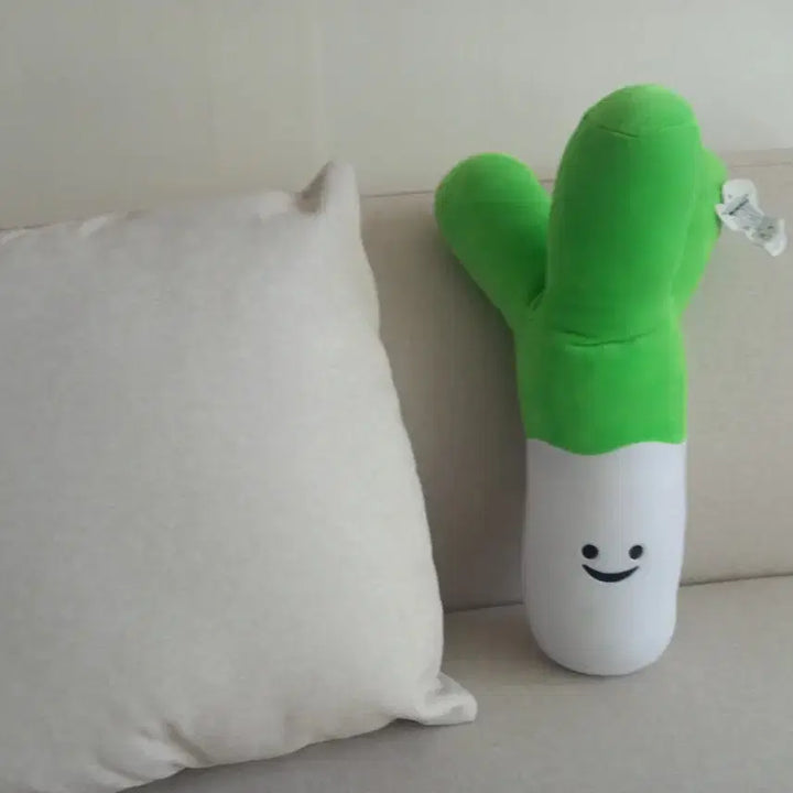 [BUNJANG] Green Onion Plush Toy / 대파 봉제 인형 (중고 1회) 세탁 완료