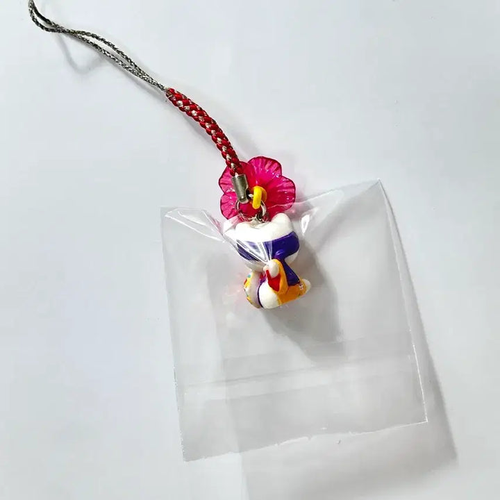 [BUNJANG] Hello Kitty Vintage Kimono Strap Keychain / 헬로키티 고전 스트랩 기모노 키링 지역한정