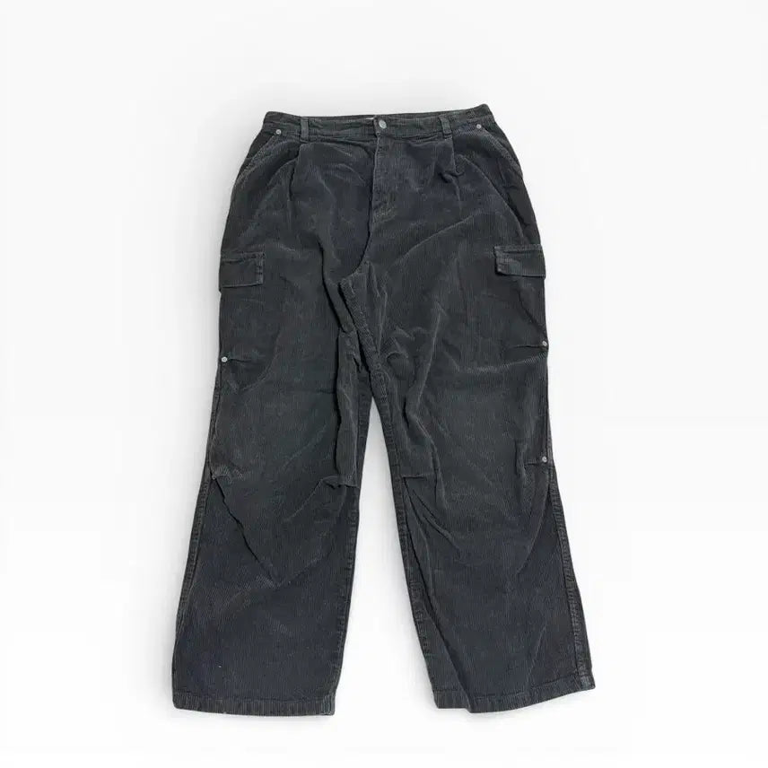 [BUNJANG] Unaller Code Black Corduroy Cargo Pants L / 어널러코드 블랙 코듀로이 카고 바지 L
