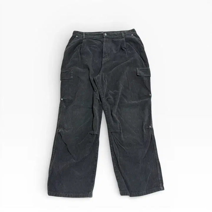 [BUNJANG] Unaller Code Black Corduroy Cargo Pants L / 어널러코드 블랙 코듀로이 카고 바지 L