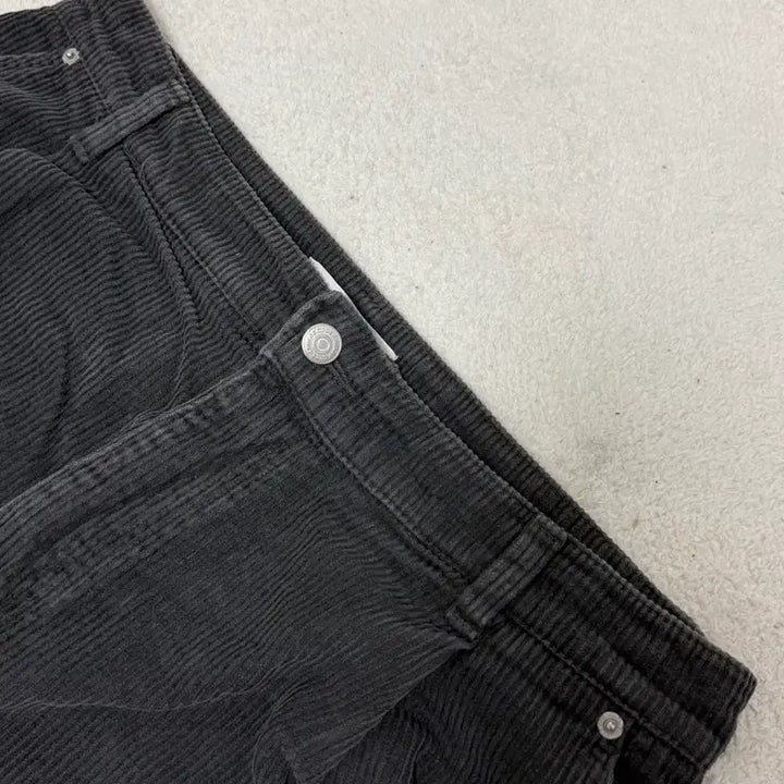 [BUNJANG] Unaller Code Black Corduroy Cargo Pants L / 어널러코드 블랙 코듀로이 카고 바지 L