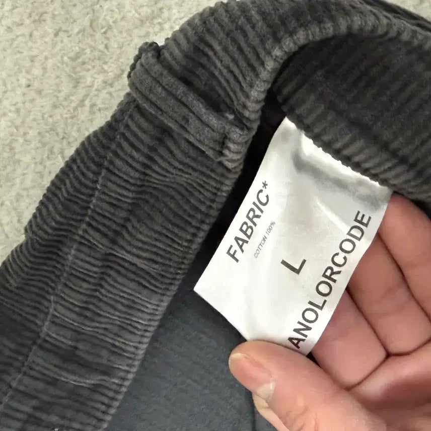 [BUNJANG] Unaller Code Black Corduroy Cargo Pants L / 어널러코드 블랙 코듀로이 카고 바지 L