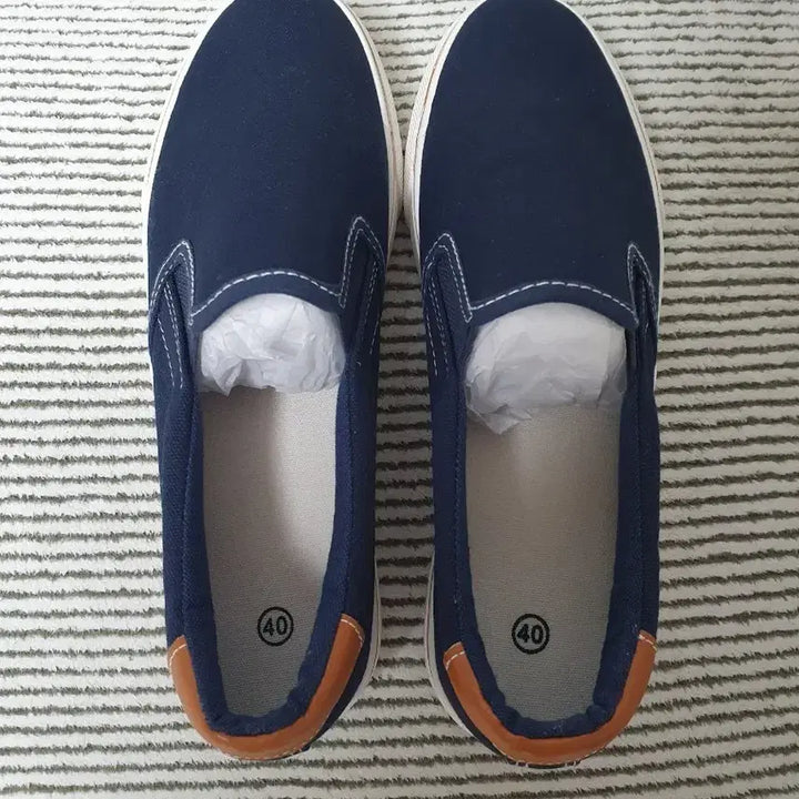 [BUNJANG] Navy Slip-on Sneakers 250mm / 네이비 슬립온 단화 250mm (40)