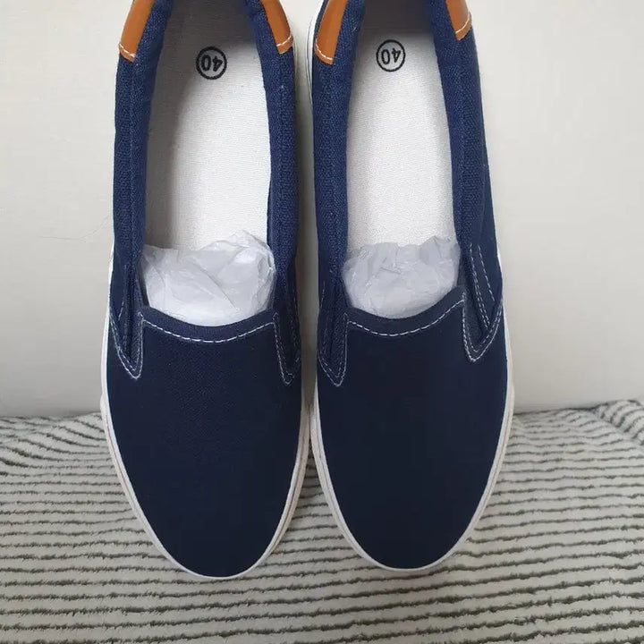 [BUNJANG] Navy Slip-on Sneakers 250mm / 네이비 슬립온 단화 250mm (40)