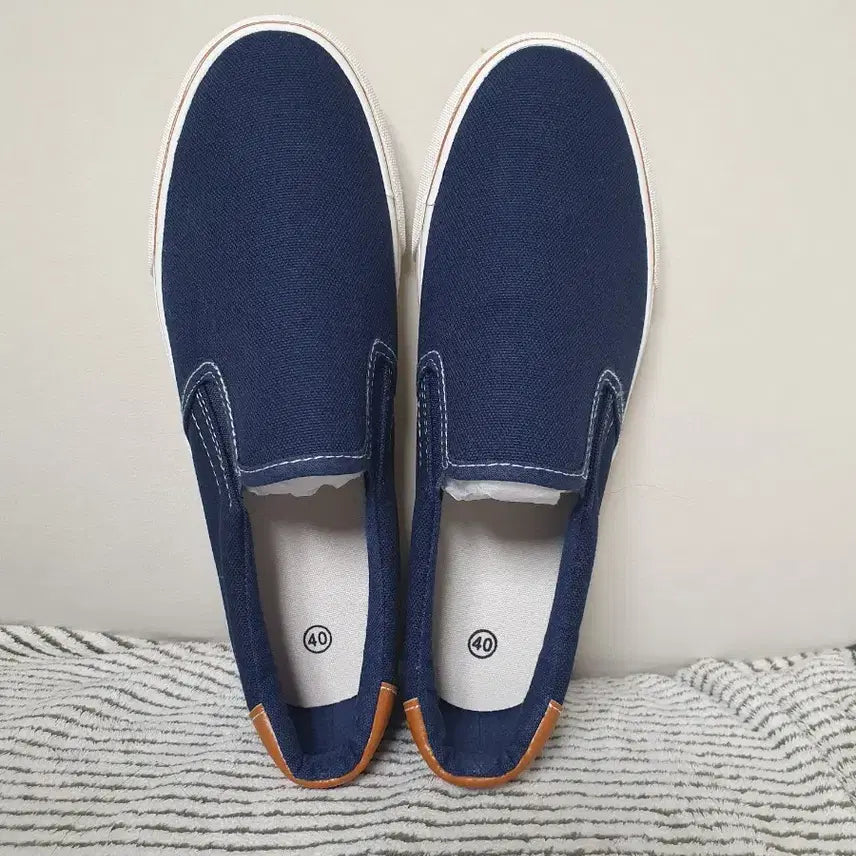 [BUNJANG] Navy Slip-on Sneakers 250mm / 네이비 슬립온 단화 250mm (40)