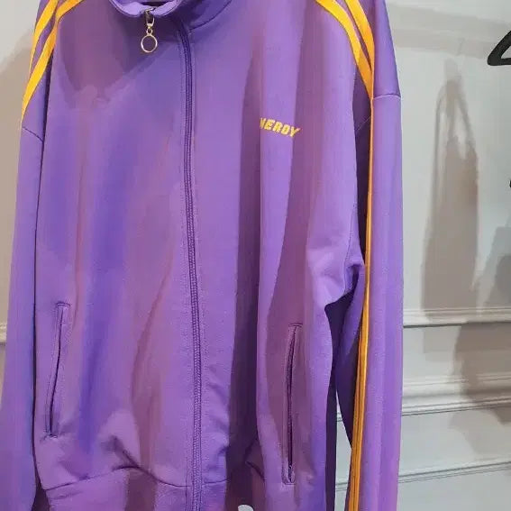 [BUNJANG] Nerdy Purple/Yellow Line Track Top / 널디 퍼플/옐로우 라인 트랙탑 m