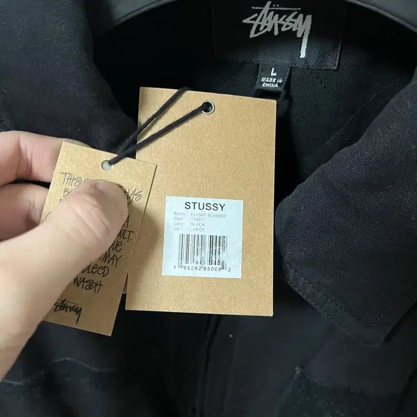 [BUNJANG] Stussy Flight Bomber Jacket Black / L 스투시 플라이트 봄버 블랙