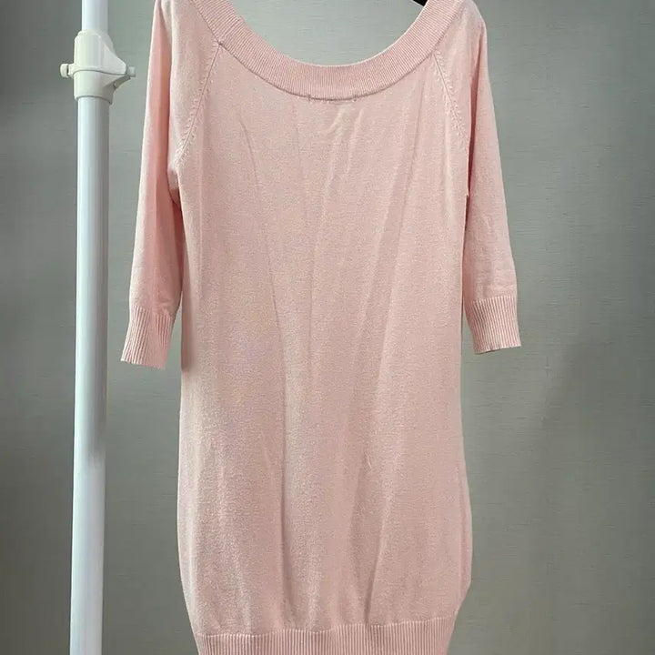 [BUNJANG] INGNI Pink Ribbon Pocket Knit Dress / INGNI 잉그니 핑크 리본 포켓 니트 원피스
