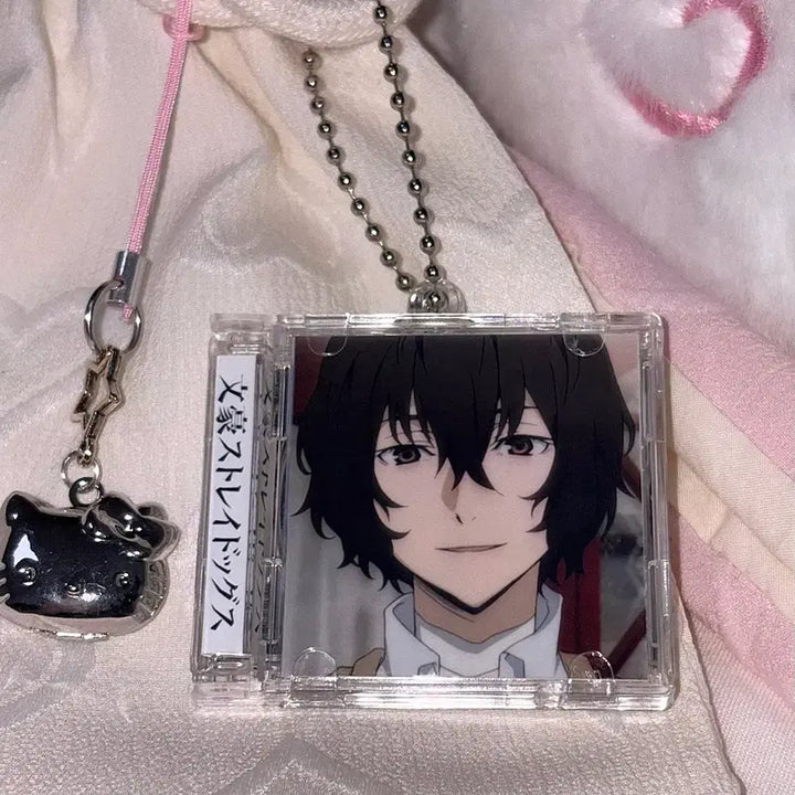 [BUNJANG] Bungo Stray Dogs Dazai Osamu Acrylic NFC CD Keychain / [문호 스트레이독스] NFC 다자이 오사무 양면 아크릴 CD 키링