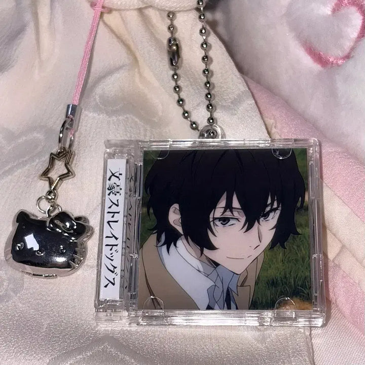 [BUNJANG] Bungo Stray Dogs Dazai Osamu Acrylic NFC CD Keychain / [문호 스트레이독스] NFC 다자이 오사무 양면 아크릴 CD 키링