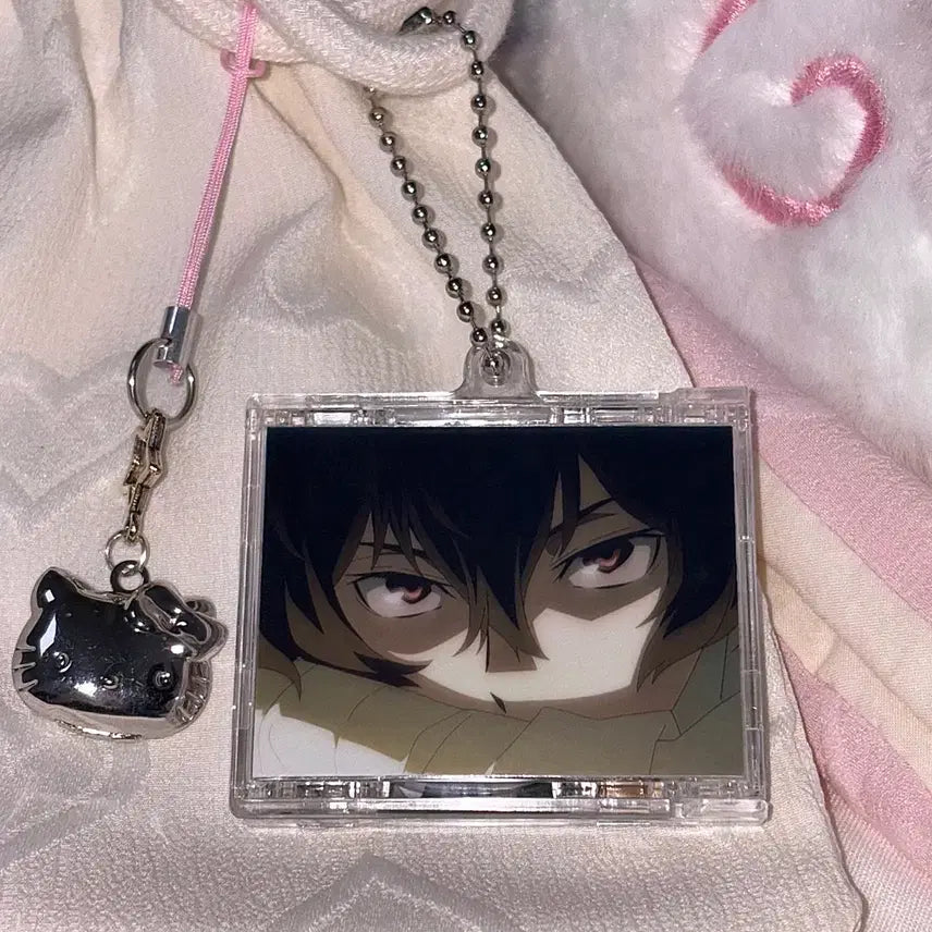 [BUNJANG] Bungo Stray Dogs Dazai Osamu Acrylic NFC CD Keychain / [문호 스트레이독스] NFC 다자이 오사무 양면 아크릴 CD 키링