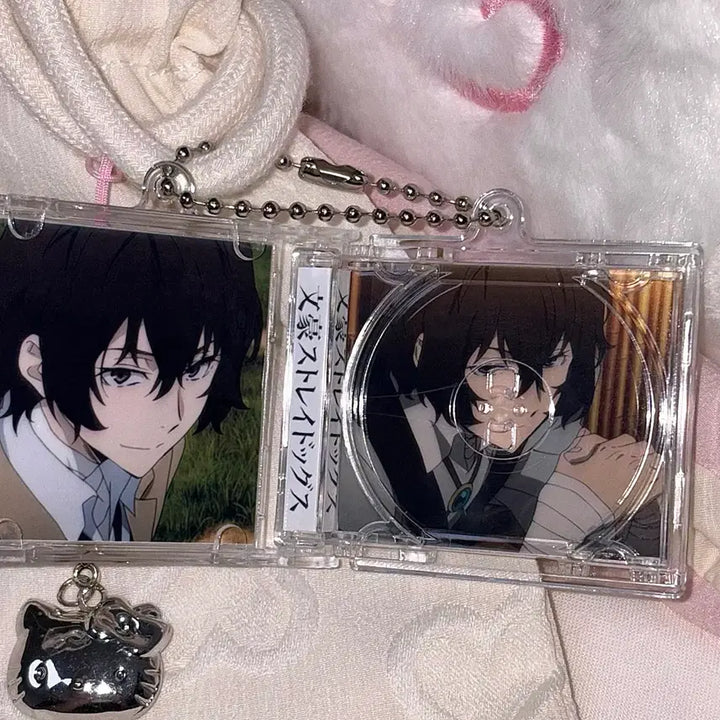 [BUNJANG] Bungo Stray Dogs Dazai Osamu Acrylic NFC CD Keychain / [문호 스트레이독스] NFC 다자이 오사무 양면 아크릴 CD 키링
