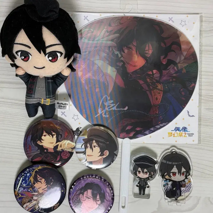 [BUNJANG] Ensemble Stars Rei Bundle Set Plush, Badge, Uchiwa, Corotto, Acrylic / 앙스타 레이 일괄 판매 누이 뱃지 우치와 부채 코롯토 아크릴