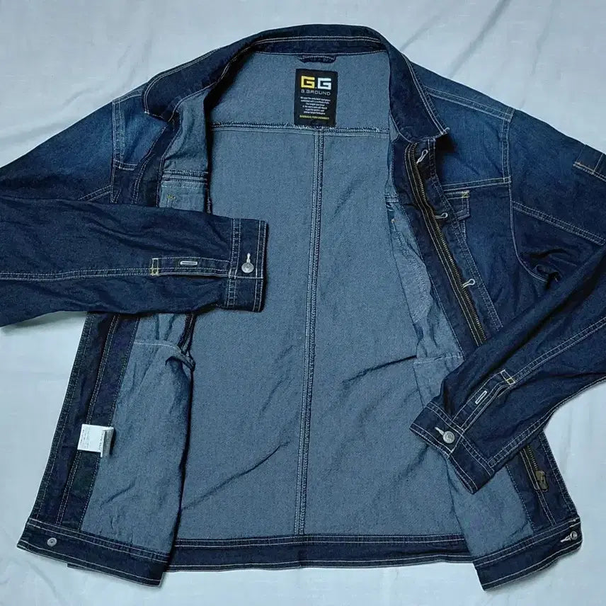 [BUNJANG] G.GROUND Deep Blue Washed Denim Trucker Jacket / [L] G.GROUND 지그라운드 딥블루 워싱 데님 트러커 자켓
