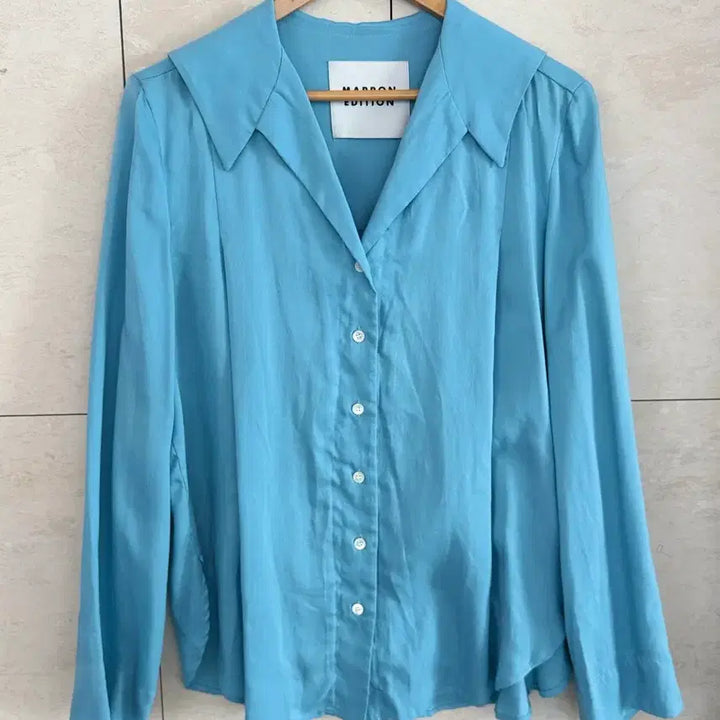 [BUNJANG] MARRON EDITION Blue Shirt / MARRON EDITION 블루 셔츠