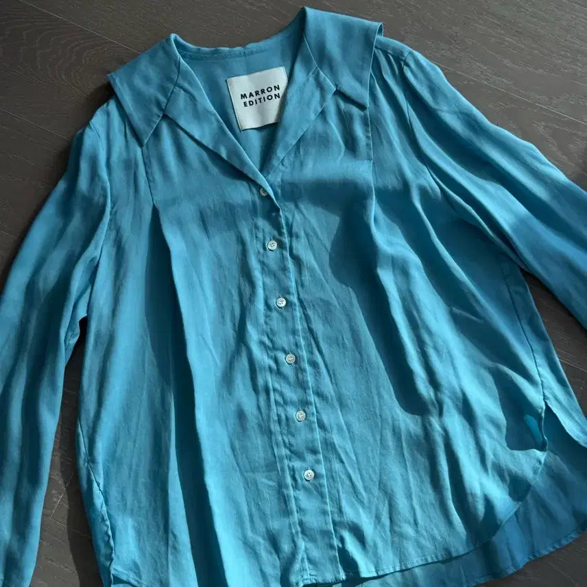 [BUNJANG] MARRON EDITION Blue Shirt / MARRON EDITION 블루 셔츠