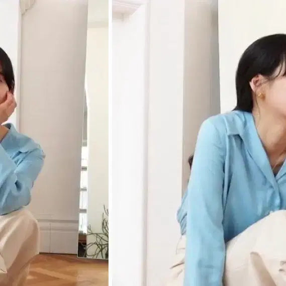 [BUNJANG] MARRON EDITION Blue Shirt / MARRON EDITION 블루 셔츠