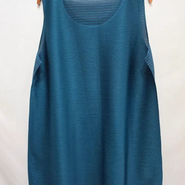[BUNJANG] Pleats Please Striped Sleeveless Blouse / (정품)플리츠플리즈 스트라이프 여성 민소매 블라우스_매장판