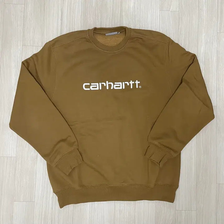 [BUNJANG] Carhartt WIP Logo Sweatshirt Beige L / 칼하트 wip 로고 맨투맨 베이지 L