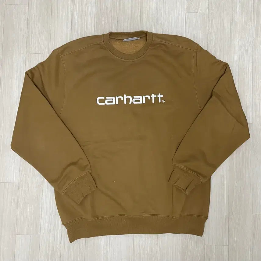 [BUNJANG] Carhartt WIP Logo Sweatshirt Beige L / 칼하트 wip 로고 맨투맨 베이지 L
