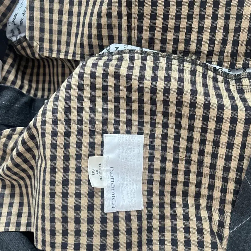 [BUNJANG] Nanamica Check Slacks Trousers / 나나미카 가을겨울용 슬랙스 바지