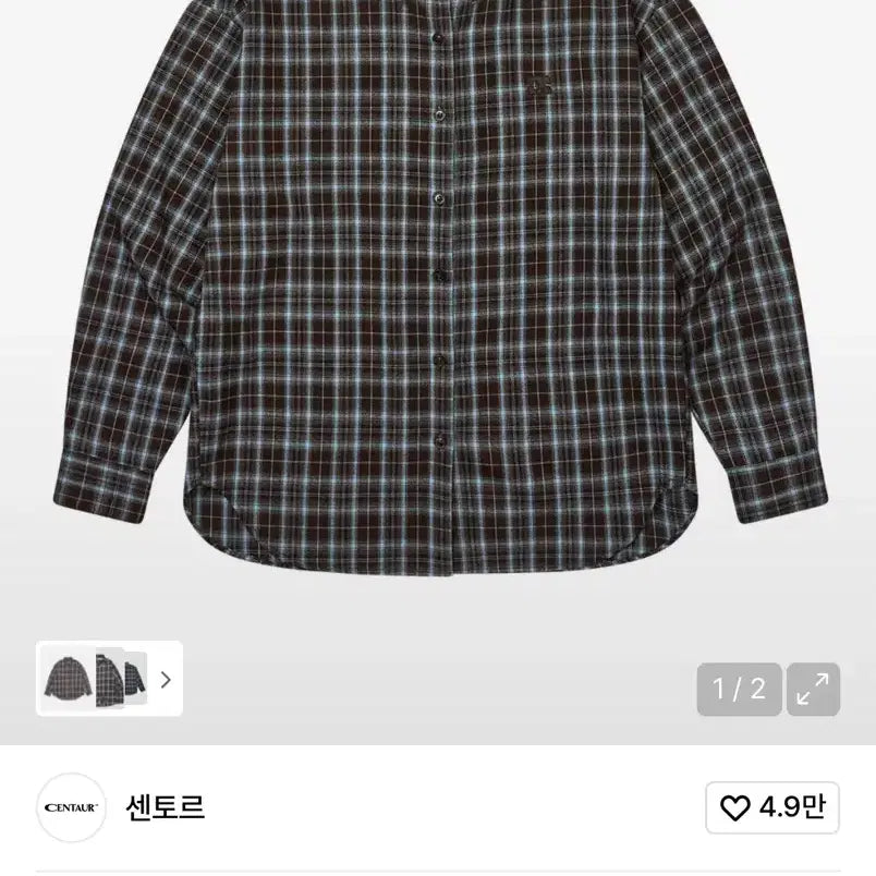 [BUNJANG] CENTAUR Oversized Tartan Check Shirt / CENTAUR 센토르 오버핏 타탄 체크셔츠