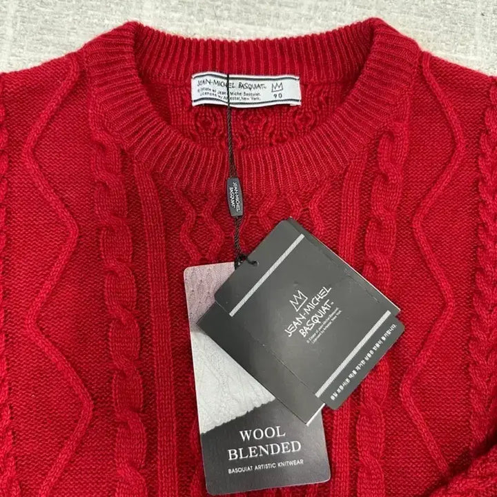 [BUNJANG] Jean-Michel Basquiat Wool Blend Knit Sweater / (새)장미쉘바스키아 울혼방니트 90